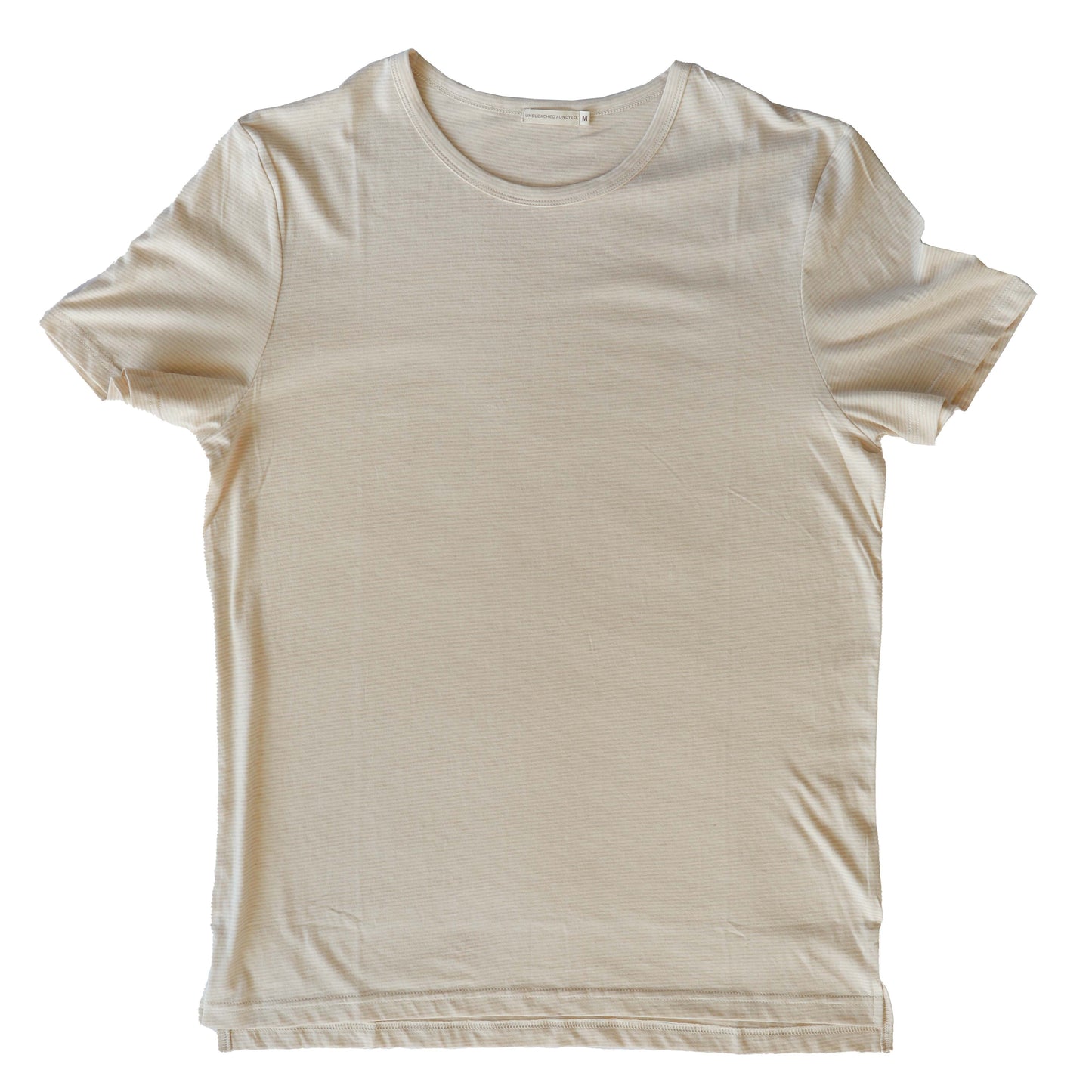 Organic Unbleached undyed mens tee - Stripe 
