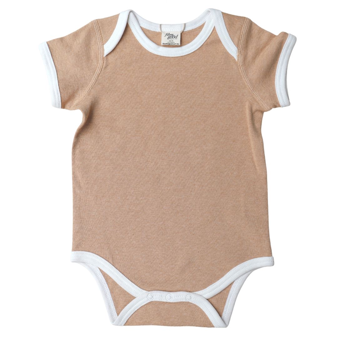 Organic cotton  short sleeve bodysuit - Undyed 